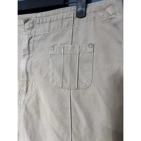 VTG Of Khakis Long Chino Skirt Maxi Slit Minimalist Khaki Tan Large Y2K