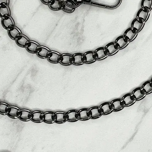 Black Chain Link Purse Handbag Replacement Strap 47" Crossbody Shoulder ✨