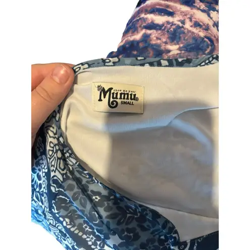 Show Me Your Mumu‎ Boho Spring Flowy Whimsical Top Small Blue