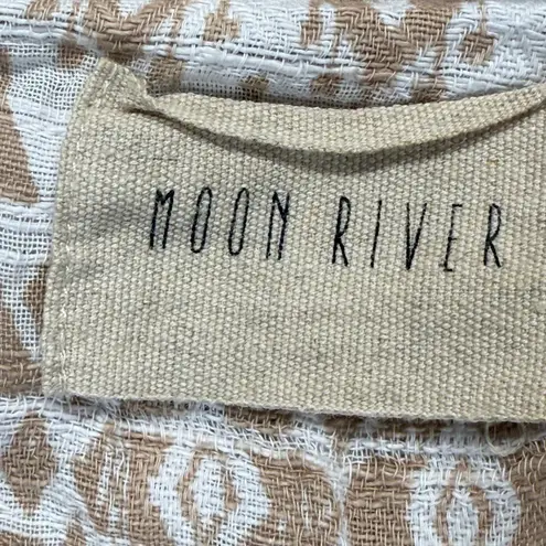 Moon River Anthropologie Mini Dress Geometric Print Short Sleeve Casual Size XS