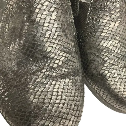 Aravon Adalyn Reptile Print Leather Slip On Loafers Black Size 9.5D Comfortable