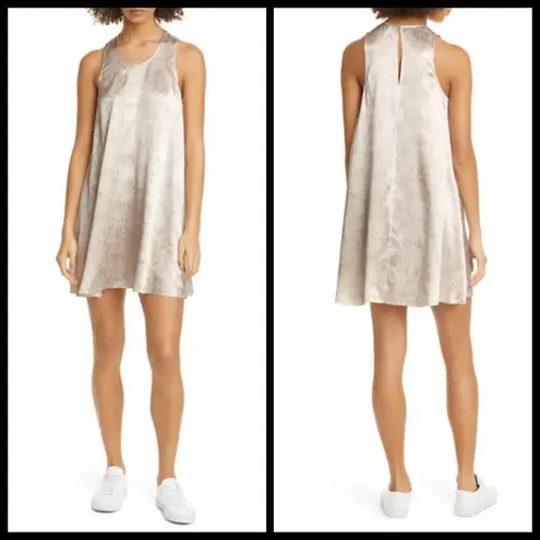 đź’•ATM ANTHONY THOMAS MELILLOđź’• Pale Pink Snake Print Silk Mini Dress Small S