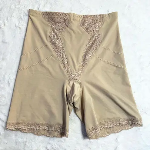 SUBTRACT Waist Control Thigh Slimmer Shapewear Shorts with Lace Size XL Nude Tan