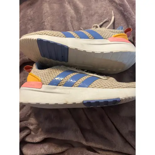 Adidas  Racer‎ TR21 Cloudfoam Women's Running Shoes Sneakers Beige Blue