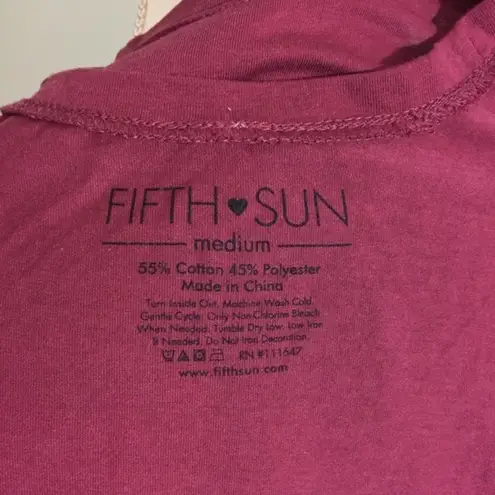 Fifth Sun NWOT Burgundy Maroon Say You’ll Be Wine Tank Top