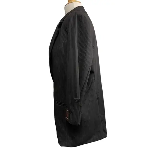 Women's Jade & Ivory by 26 International Blazer Size Large Black White Striped