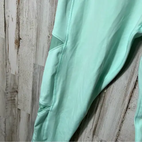 Huk Fishing Bright Mint Green Leggings Mesh Detail Leggings Womens Size Medium