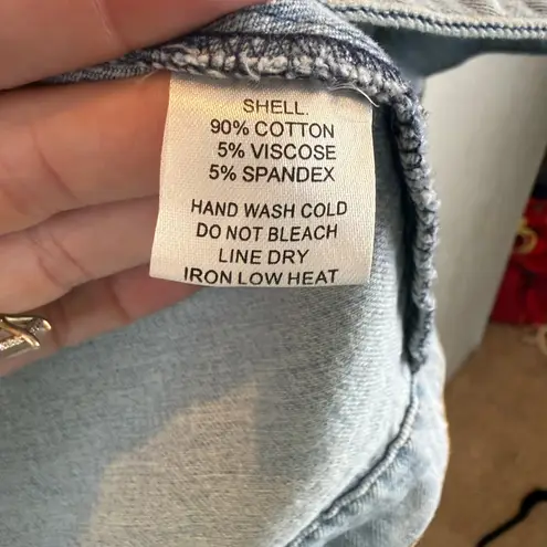 The Foxy Kind Light Wash Denim Vest S/M Button Front Trucker Grunge Style Blue Size undefined