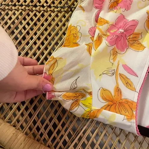 Fiorelli LNC Vintage Y2K Giorgio Pink & Yellow Floral Midi Dress Size M πΌπΈ