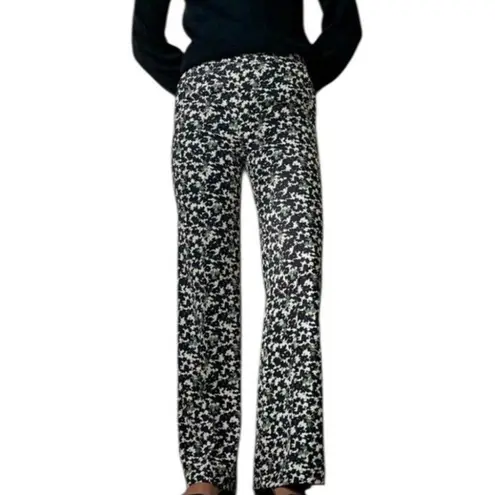 Boden USA Boden Relaxed Bootcut Trousers Black White Green Camo Floral US 16/18