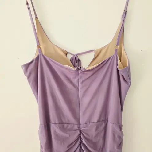 NWT Miss Circle Flora Mesh Sleeveless Mini Dress in Purple Women's Size L Size L