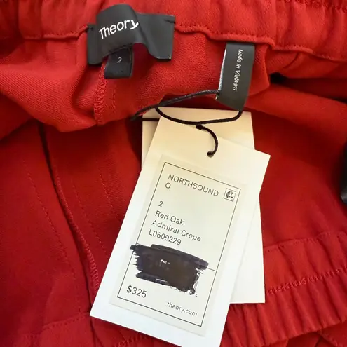 Theory  Northsound Cargo Joggers Pants Women's 2 Red Oak Trousers Career Chic NWT