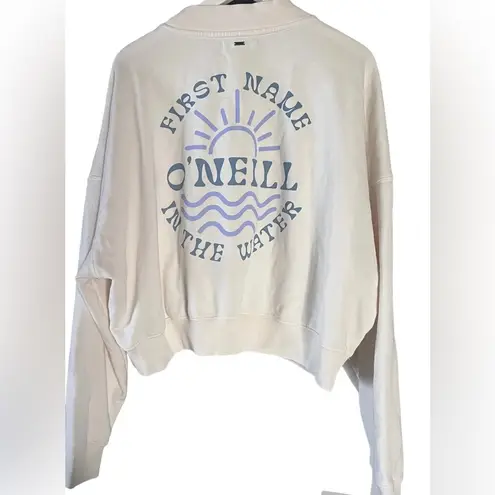 O'Neill  Women's pullover cropped sweatshirt NWOT Sz XL Cozy Cream Color Surf