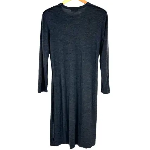 Comme des Garcons Tricot Charcoal Gray Wool Jersey Midi Dress Size Small