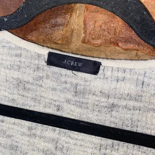 J. Crew Cream Ruffled Linen Blend Short Flutter Sleeve Sweater Tank Size Medium