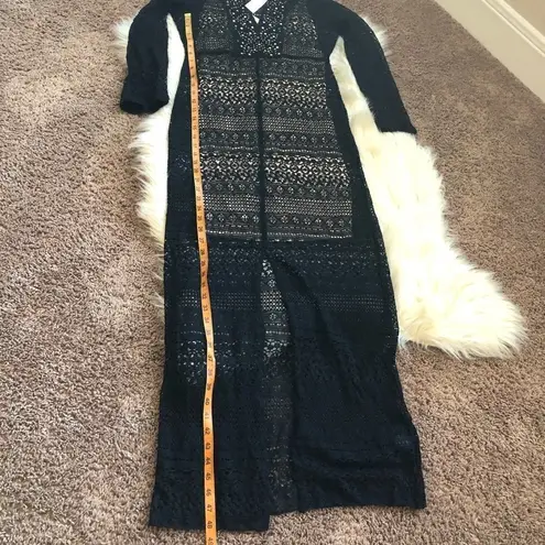 Colleen Lopez mesh lace floor length dress size 2 Black