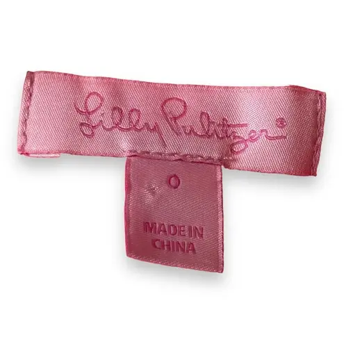 Lilly Pulitzer  Junie Shift Dress‎ Coral Reef Hot Pink Gold Mini Size 0