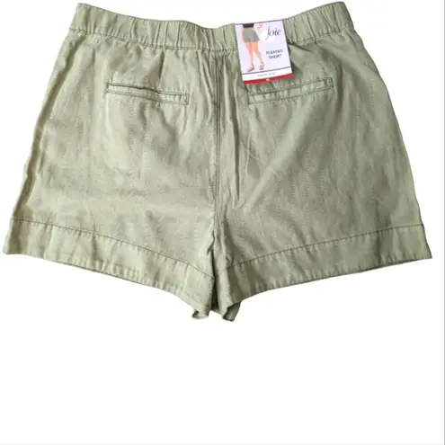 Joie  Short Size XL Pleated Linen Cotton Blend High Waist Faded Cactus NWT
