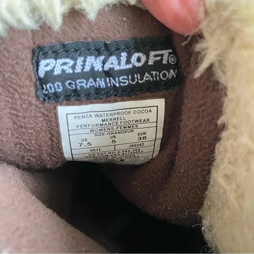 Merrell  Penza Waterproof Insulated Fur Lined Leather and Suede Boots