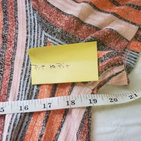 Above and Beyond Medium (M) orange stripes twisted knot front top