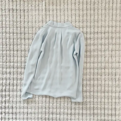 Babaton Aritzia Powder Blue Women's Power Long Sleeve Power Blouse