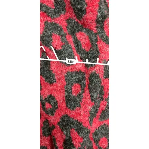 Joseph A 301-006 Size Medium Long Red Black cardigan duster Open Front - Image 7