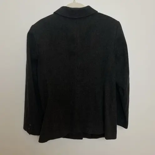 LL Bean Vintage '90s Dark Gray Wool Button Down Jacket Size 10