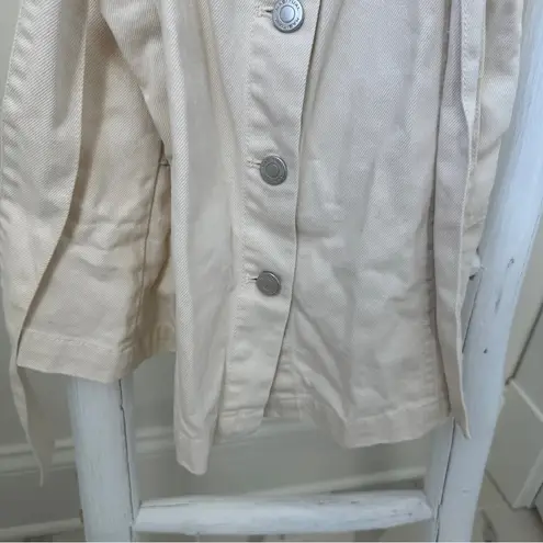 Habitual Cream Denim Sleeveless Buttoned Sundress Size Small