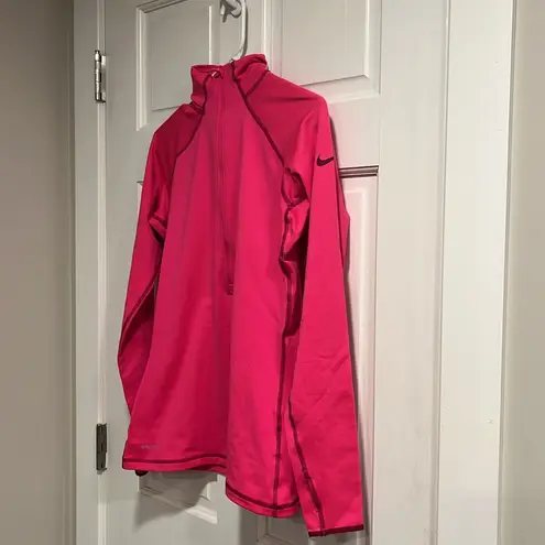 Nike  Pro Dri-Fit 1/2 Zip in Hot Pink