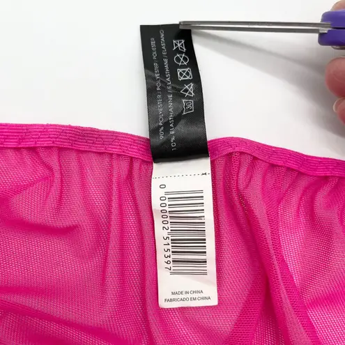 Babydoll Chemise Slip Dress Womens S/M Ruffled Coquette Lingerie Boudoir Dainty Pink