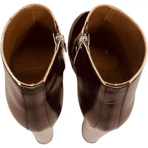 Marni 120MM Brushed Calfskin Ankle Boots Black Size 7.5