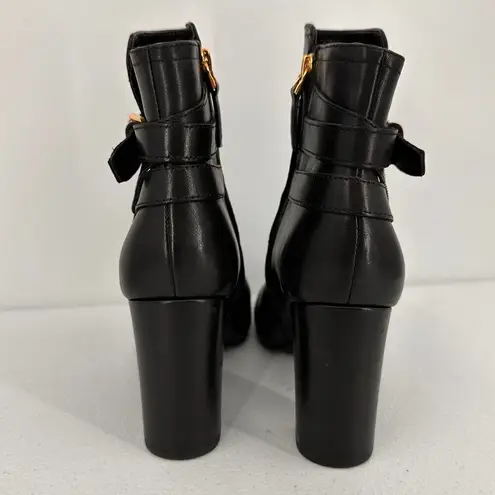 Ralph Lauren Lauren  MacKinley Black Leather Booties Boots Size 8