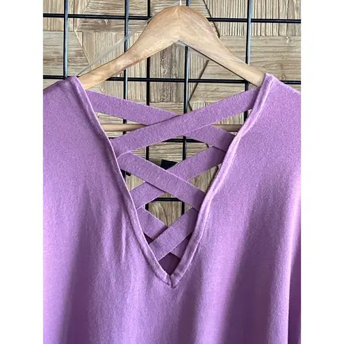 NWOT Love Ellie Womens Sweater 3X Purple Criss Cross Back Knit Pullover Casual Size undefined - Image 4