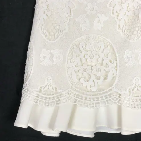 Line and Dot Mon Cherie Lace Skirt in White XS