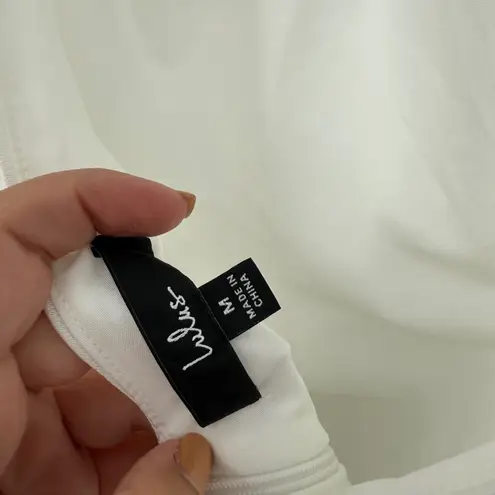 Lulus Beyond Classy White Satin Halter Midi Dress Size M Size M