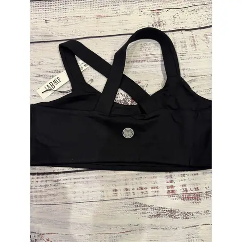 IAB MFG NWT London Criss Cross Sports Bra in Jet Black Size Medium