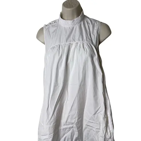 3.1 Phillip Lim 3.1 Philip Lim Drop Waist midi hi lo white cotton sleeveless dress sz 0