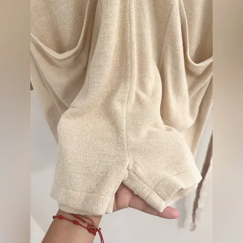 Avec Les Filles NWT Belted Knit Romper Color Oat / Beige Size M