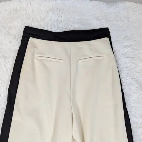 Sweaty Betty Side Stripe Satin Trim Joggers Pants Beige and Black Size 6