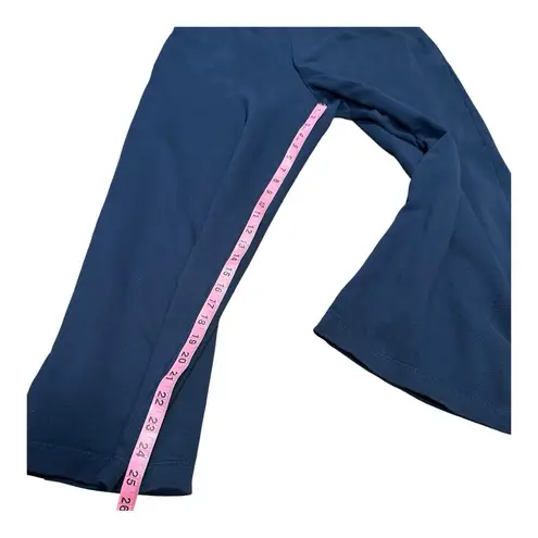 Wide Leg Crop Pants Elastic Waist Lounge Casual Comfy Blue Trousers Purejill Blue Size L