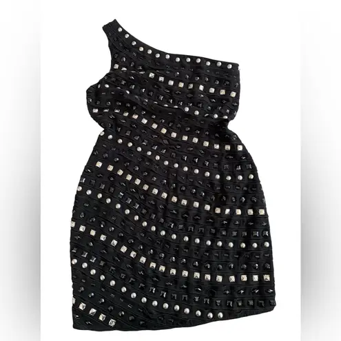 Warehouse Ladies Black Studded Beaded One