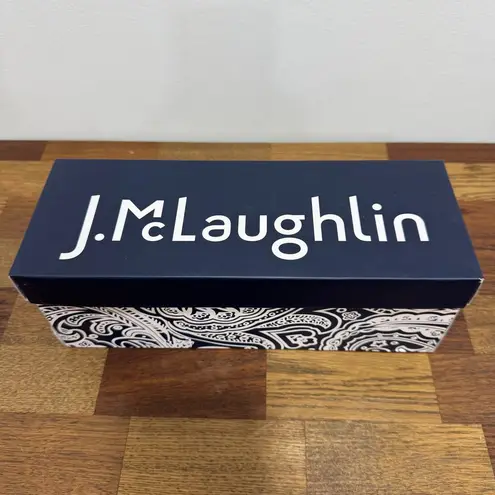 J. McLaughlin Holina Mules Denim Chambray Flats Y2K Slip On NWT Size 8 Sandals