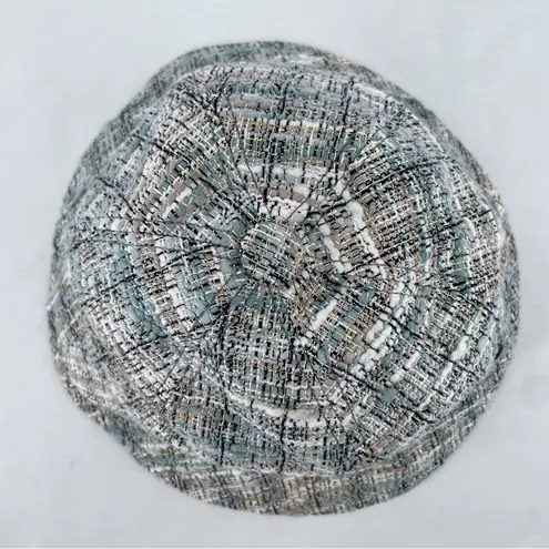NEW Maison Michel Paris Mara Tweed Bucket Hat Golden Multi Blue White Size M Size M