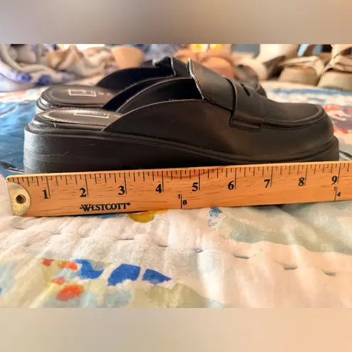 SHUSHOP 7.5 Trixie Loafer Mules Slides Clogs NIB Black