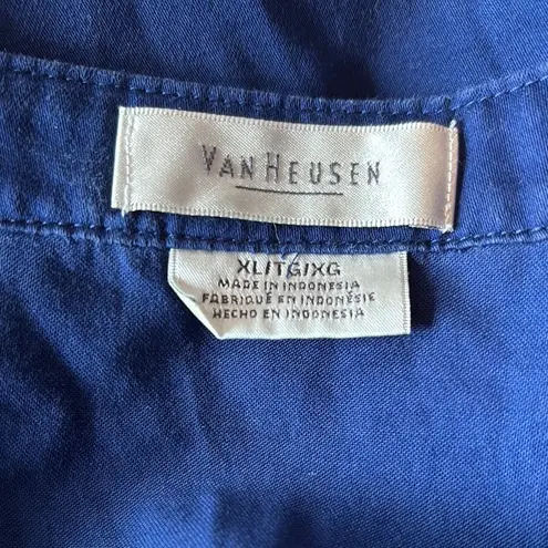 Van Heusen Sleeveless Blue Relaxed Tank Top