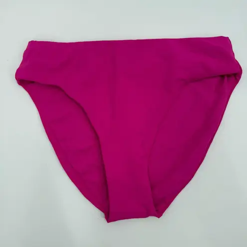 Robin Piccone Ava Bikini Bottom Size Small NEW High Waist Solid Pink Swim NWOT