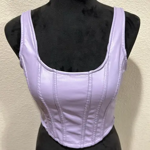 Purple Leather Corset Top Size M