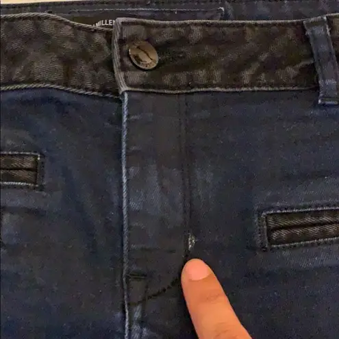 Karen Millen -Two Toned Moto Skinny Jeans Size 4