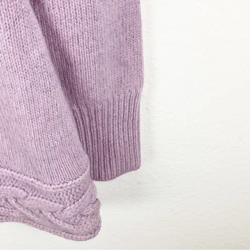 Marciano Lilac Lambs Wool Angora Rabbit Hair Blend Metallic Knit Sweater Medium