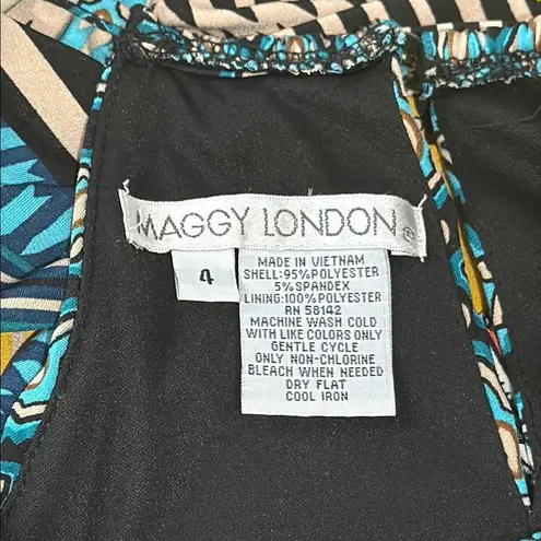 Maggy London Geometric Jumpsuit with Vibrant Patterns